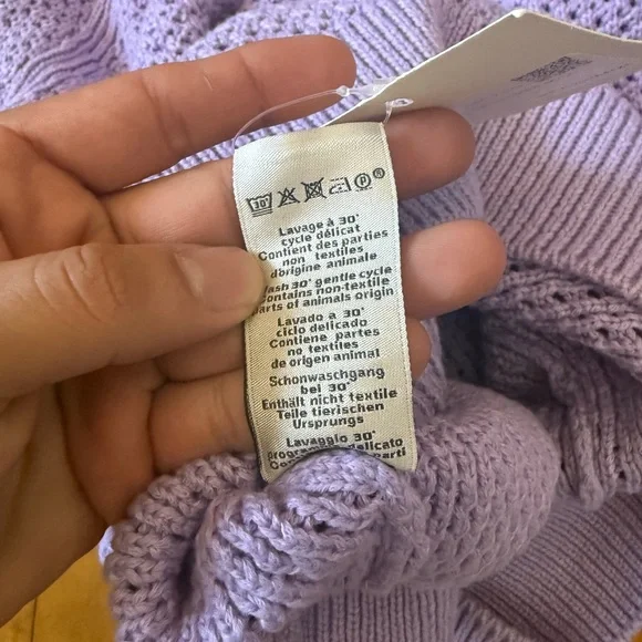 Hermes Purple/Black SS23 Runway Knit Sweater- size XL